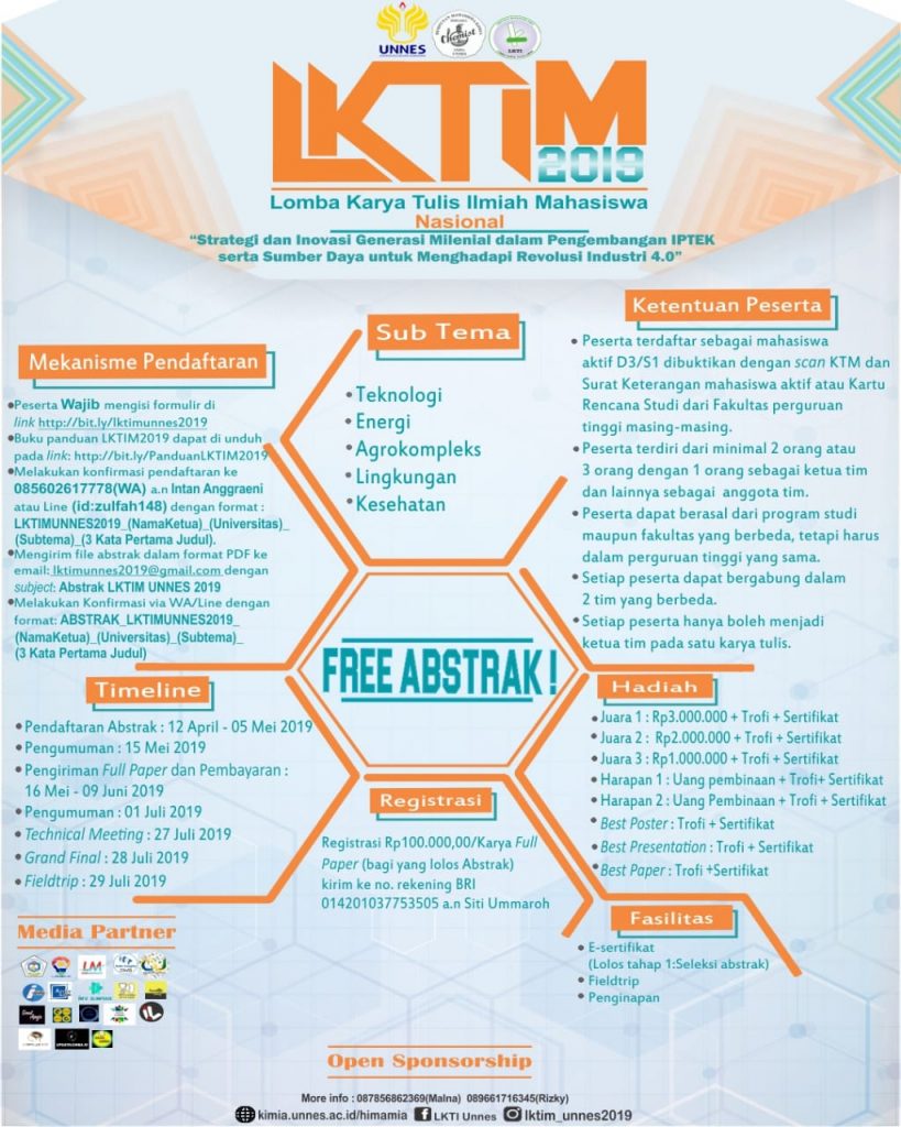 LOMBA KARYA TULIS ILMIAH MAHASISWA NASIONAL (LKTIM) UNNES