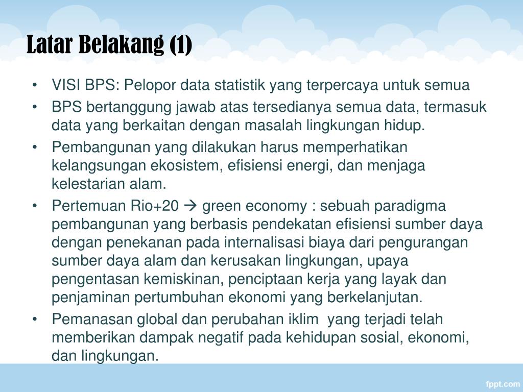 PPT Statistik Lingkungan Hidup PowerPoint Presentation